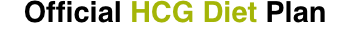 Official HCG Diet Plan Online